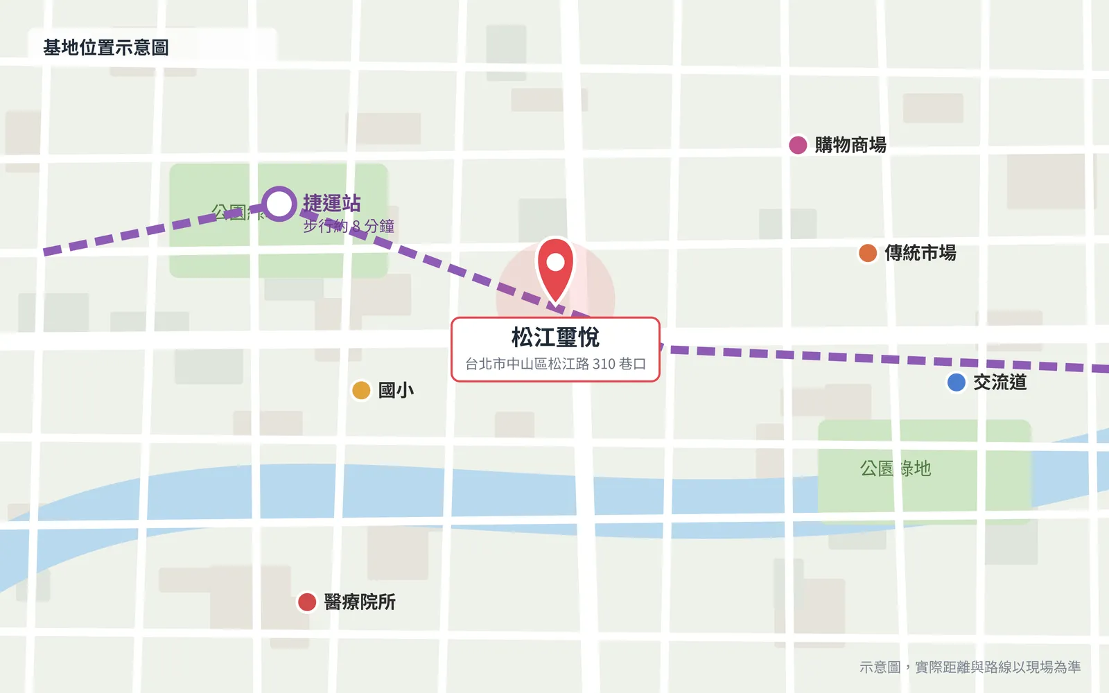 松江璽悅 位置地圖